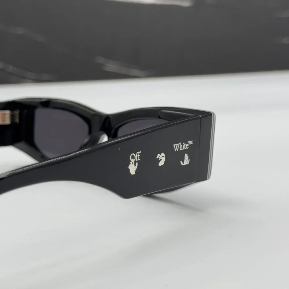 NEW OFF-WHITE SUNGLASSES, BLACK WHITE CAT EYE SUNGLASSES OFF-WHITE ANDY